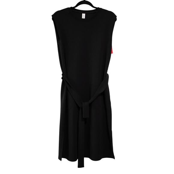 SPANX Air Essentials Sleeveless Tank Tie Waist Dress Very Black SZ M NWT - Picture 2 of 5